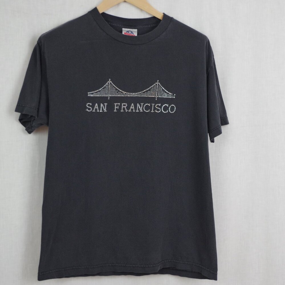 Y2K USA Made San Francisco Studded Shirt Large